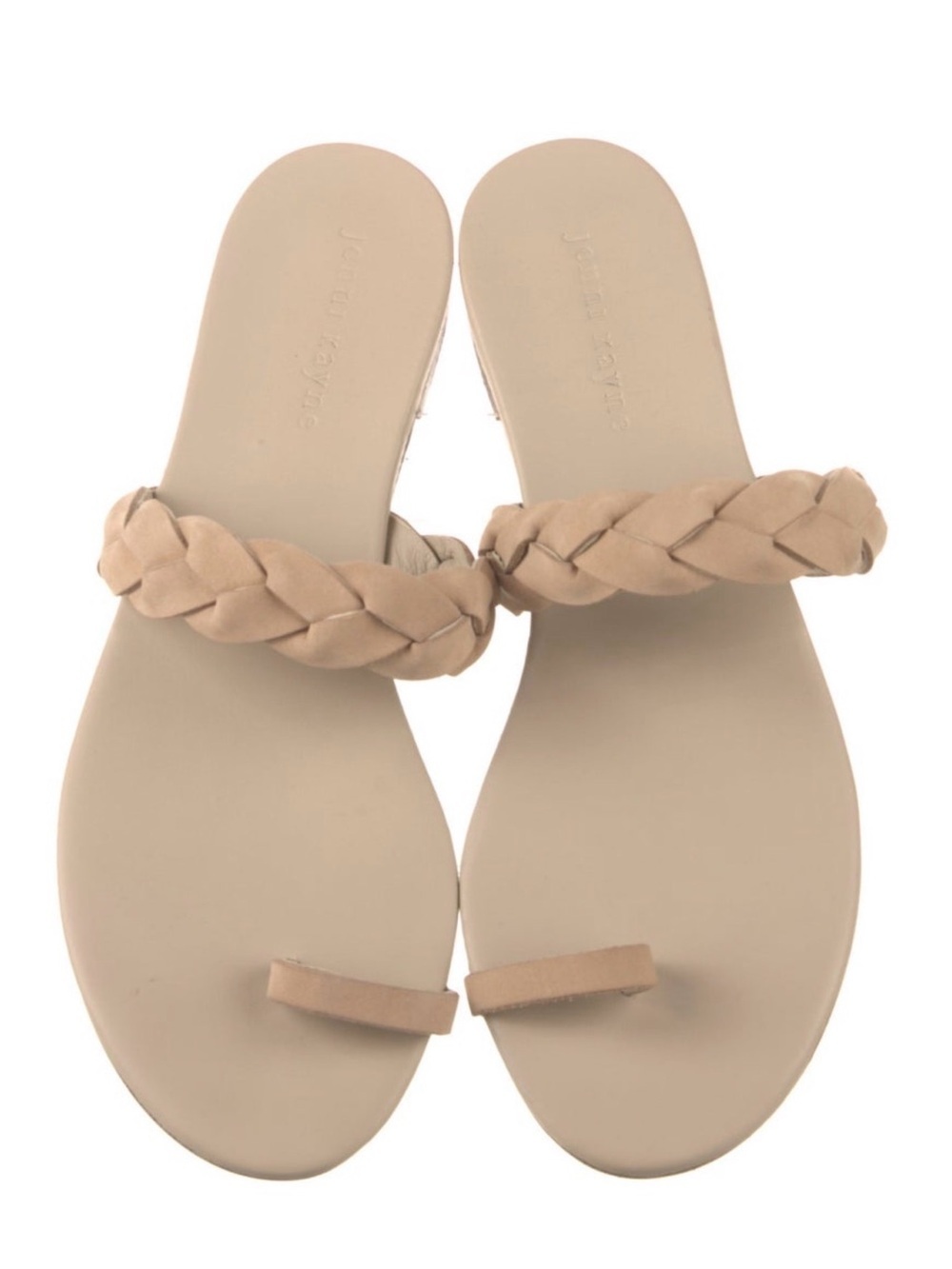 Jenni Kayne Leather Braided Strap Sandal, Natural, Size 37, New in Box - Picture 4 of 10